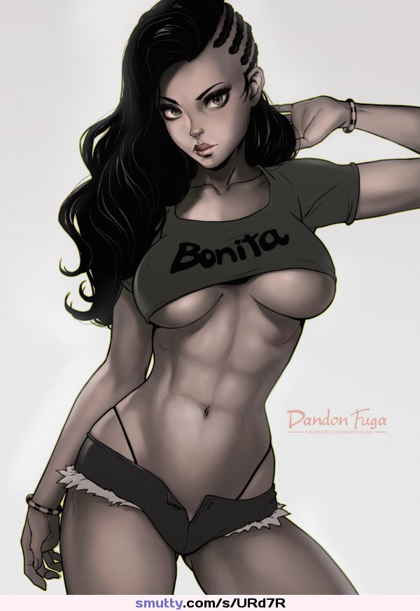 #anime#hentai#manga#shorts#sombra#overwatch#game#sexy#busty#underboobs#abs#athletic