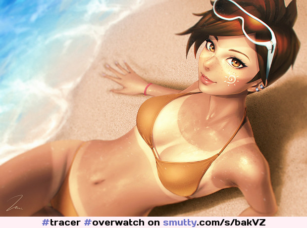 #tracer#overwatch#umigraphics#tan#sexy#glasses#bikini#anime#hentai#manga#nn#tanlines#cutie