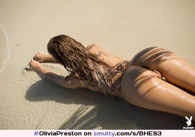#OliviaPreston #brunette #beach #naked #frombehind #pussy