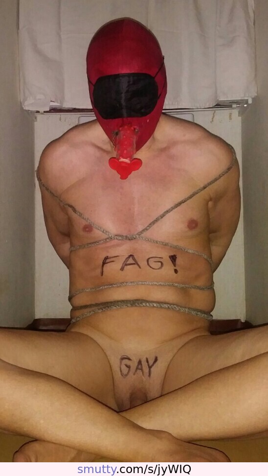sadistic master humiliates fag #taboo #funny #fucktoy #cockwhore #analwhore #pisses #boss #obey #dominant #trash #femboi #mask #marked #play