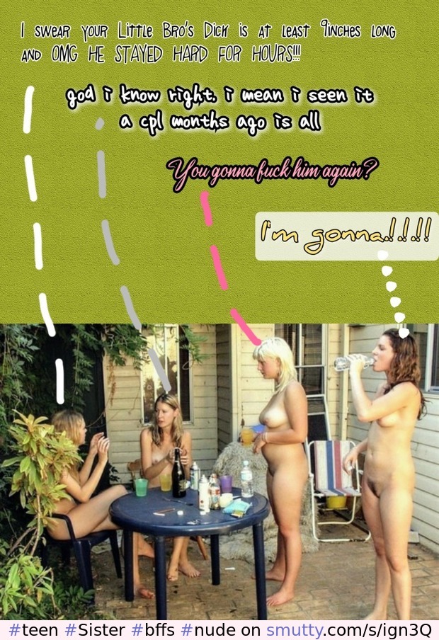 #teen #Sister #bffs #nude #outdoor #patio #Taboo #Caption